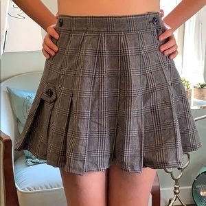 NWT Plaid Pleated Skirt